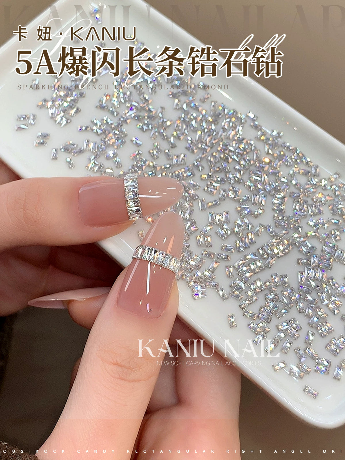 5A Flashing Silver Zircon Nail Art Rhinestones Mini Flatback K9 Nail Decorations
