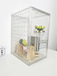 Acrylic Bird Cage Parrot Cage New Anti-splash Transparent Luxury Breeding Box for Live Birds Pigeons