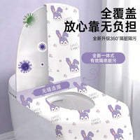 Disposable Toilet Seat Covers, Extra Long Thickened Waterproof Full Coverage, Individually Wrapped for Travel