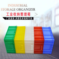 Plastic Storage Container with Lid, Rectangular Logistics Turnover Box, Blue