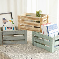 Vintage Wooden Storage Crate Decorative Display Box