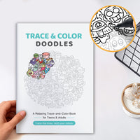 Cartoon Coloring Book for Kids & Adults, Funny Watercolor Graffiti Painting Book