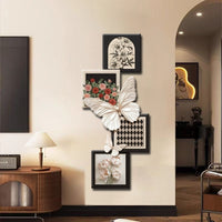 French Vintage Butterfly Wall Art for Bedroom Living Room Decor