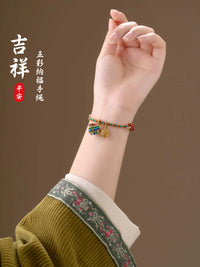 Dragon Boat Festival Woven Bracelet for Adults and Kids, Adjustable Colorful Good Luck Charm