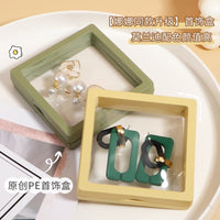 PE Film Suspension Jewelry Display Box for Bracelets and Collectibles - Transparent Dustproof Moisture-proof Elastic Storage Case