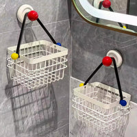 Dopamine Iron Mesh Storage Basket for Bathroom Vanity Skincare and Cosmetics