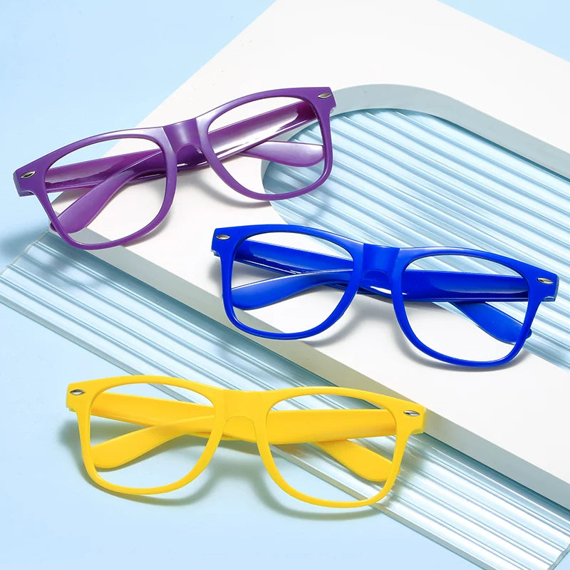 Retro Square Candy Color Decorative Glasses Frames for Men and Women