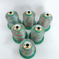 Fade-Resistant High-Strength Polyester Rainbow Sewing Thread for Handicrafts and Embroidery