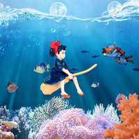 Aquarium Diver Ornament Blue Fatty Landscape Decoration Underwater World Fish Tank Decor