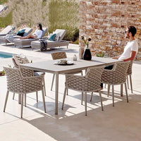 Nordic Outdoor Rattan Dining Set for Villa Garden Balcony