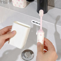 Portable Travel Toothbrush Holder and Rinse Cup Set for Adults and Kids