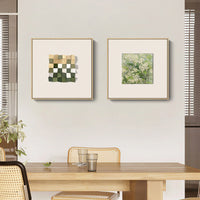 French Cream Style Abstract Square Wall Art for Living Room Sofa Background