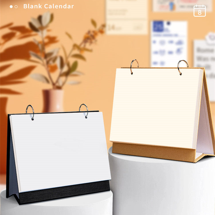 DIY Blank Desk Calendar Kit with Sketch Paper or Cardstock for Creative Crafting