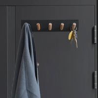 Magnetic Entryway Organizer with Coat Hooks and Key Holder for Metal Doors