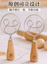 Bear Stand-Up Stainless Steel Dough Mixer & Whisk for Kitchen Use