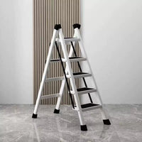 Folding 4-Step Ladder Stool, Heavy-Duty Carbon Steel, Portable Multi-Functional A-Frame Step Stool for Home Use