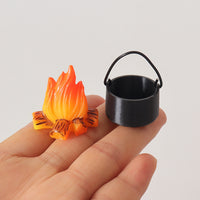 Miniature Campfire Boiler Set for Dollhouse & Micro Landscape Decor