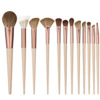 12-Piece Soft Makeup Brush Set with Concealer, Powder, Eyeshadow, and Eyeliner Brushes