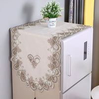 Refrigerator Washing Machine Dust Cover with Lace Trim, Multi-purpose Appliance Top Cover