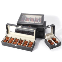 Large Capacity Walnut Storage Box with Glass Lid for Bracelets and Jewelry