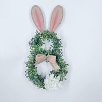Easter Bunny Wreath for Front Door Decor and Photography Props