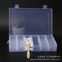 36-Grid Embroidery Floss Organizer Box with Bobbins and Yarn Winder