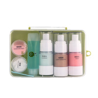 Travel Portable Vacuum Pump Bottle Set for Lotions and Sprays, Refillable Cosmetic Containers
