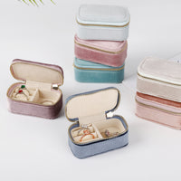 Velvet Travel Jewelry Organizer Mini Ring Box Pouch