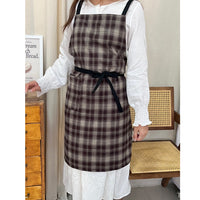 Vintage Plaid Cafe Apron for Home, Pet Shop, or Restaurant