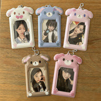 Cute Dessert Rabbit 3-inch Thickened Card Holder for ID, Photos, and Collectibles