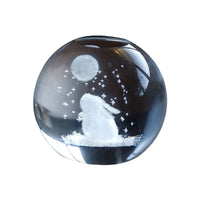Glass Moon Rabbit Lid Holder Tea Pet for Gaiwan Teapot