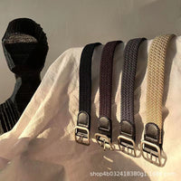 Canvas Woven Belt for Men and Women, Punch-Free, Casual Style for Jeans
