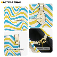 Hawaiian Tribal Print PU Leather Tote Bag for Women
