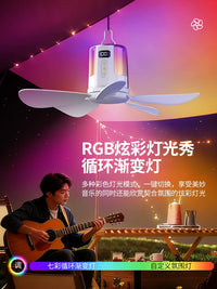 Portable USB Rechargeable Mini Ceiling Fan for Dormitory, Home, Camping Tent with Adjustable Speed and Long Battery Life