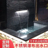 Stainless Steel Waterfall Spillway for Garden Pond Landscape Water Feature