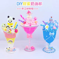 DIY Cream Glue Ice Cream Cup Craft Kit for Kids