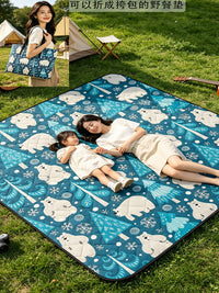 Portable Outdoor Picnic Blanket Mat - Machine Washable, Foldable, Moisture-Proof for Camping, Beach, and Travel