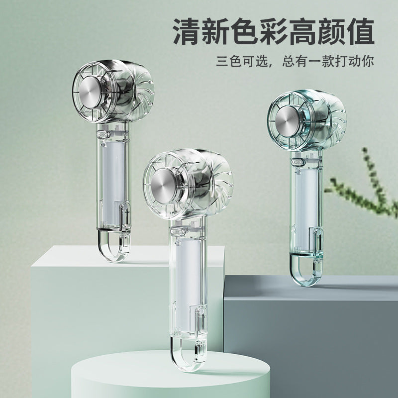 Portable USB Handheld Fan with Ice Compress Function and Turbo Design