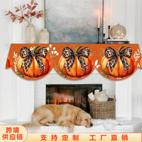 Thanksgiving Pumpkin Linen Placemat Table Runner Heat Insulation Mat