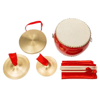 Chinese Folk Percussion Instrument Set for Performances and Education
