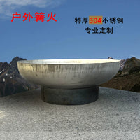 304 Stainless Steel Oval Fire Pit Bowl for Outdoor Gatherings and Festivals
