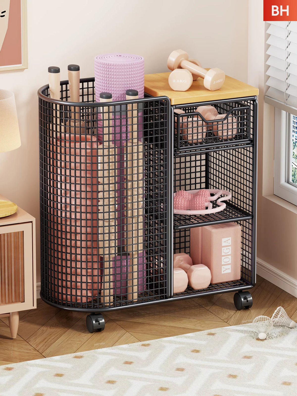 Garden Tool Storage Rack Villa Courtyard Gardening Mobile Farm Tool Organizer Garage Hardware Storage Shelf
