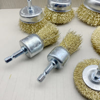 Hex Shank Drill Wire Brush Set for Metal Rust Removal and Wood Polishing