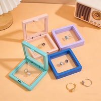 Floating Display Case for Jewelry, Nail Art, Tie Clips - Transparent PE Film Suspension Box