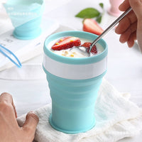 Collapsible Silicone Bowl and Cup Set for Travel, Picnic, and Outdoor Activities