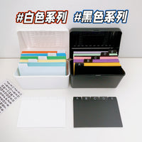 American Style Loose-Leaf Index Cards with Storage Box, 200g Thick Lined Memo Cards for Study & Office