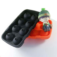 Food Grade Silicone 8-Cavity Ice Ball Mold for Whiskey and Cocktails