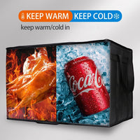 Insulated Reusable Grocery Cooler Bag for Food Delivery, Travel, Camping, and Picnics