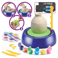 Kids' Electric Pottery Wheel Kit with Clay and Tools for DIY Crafting