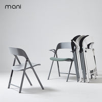 Foldable Portable Plastic Chair with Backrest for Home Office Training and Outdoor Use